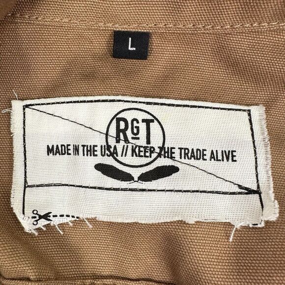 Rogue Territory RGT Supply Jacket Men Size L Slim Fit Brown Canvas Ridgeline USA - Picture 9 of 14